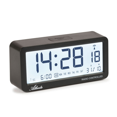 Atlanta 1879/7 Radio controlled alarm clock black