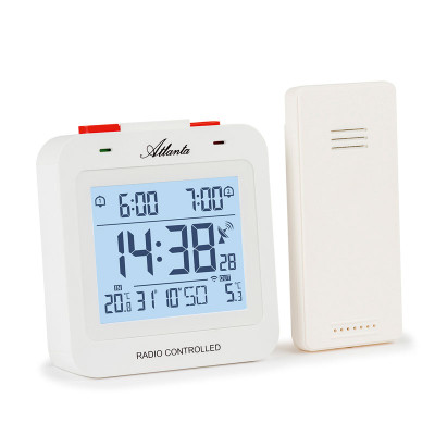 Atlanta 1888/0 Radio controlled alarm clock white