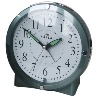 UMR quartz alarm clock green with sweeping second and light function