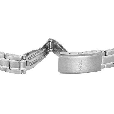 SELVA montre-bracelet à quartz avec bracelet en acier inoxydable, cadran argenté Ø 27mm